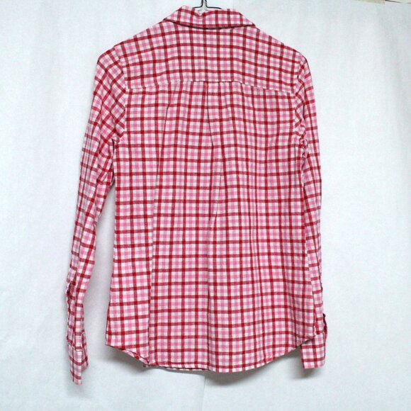 Vineyard Vines Size 0 Women's Long Sleeve Plaid 1/2 Button Front Blouse or Shirt - Picture 2 of 12